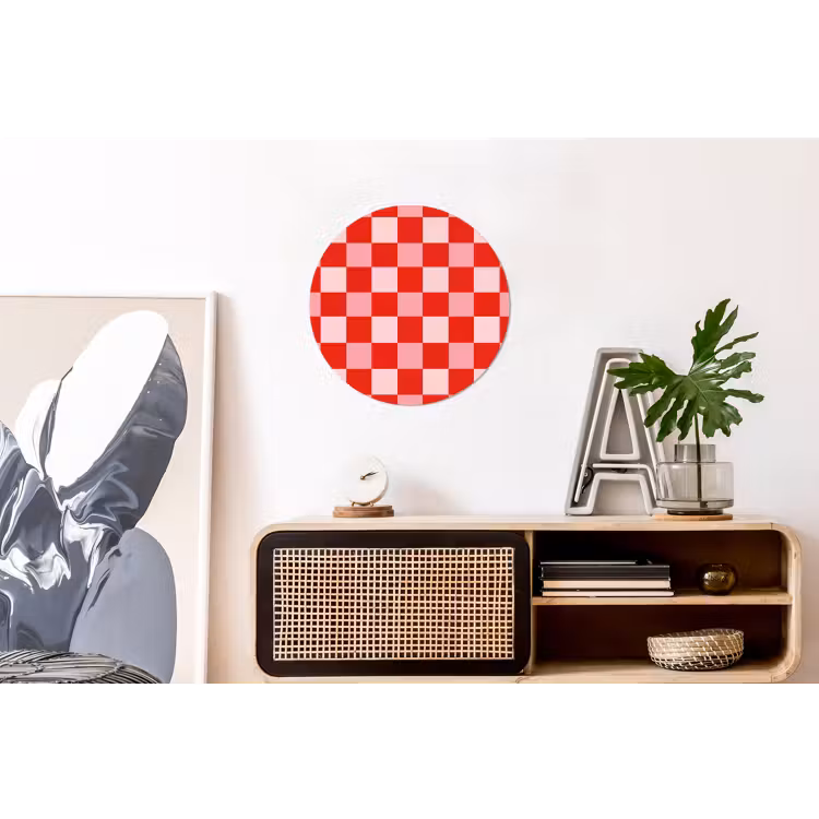 Wandcirkel - Aluminium - Vierkant - Klassiek - Rood — 3