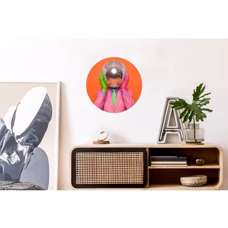 Wandcirkel - Aluminium - Kunst - Disco bal - Kleurrijk - Modern - Studio — 3