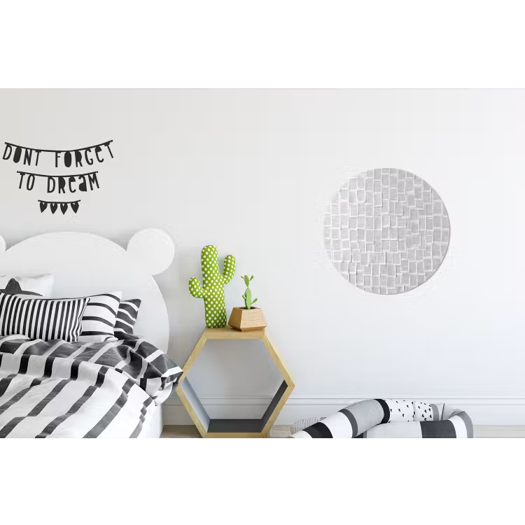 Wandcirkel - Aluminium - Papier - Overlappend - Textuur - Modern - Wit — 5