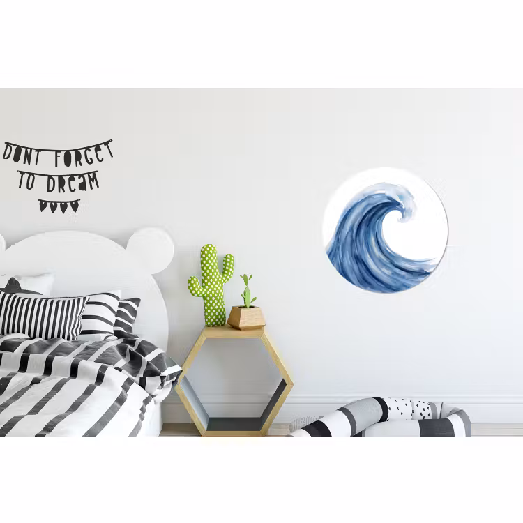 Wandcirkel - Aluminium - Water - Beweging - Natuur - Modern - Blauw — 5
