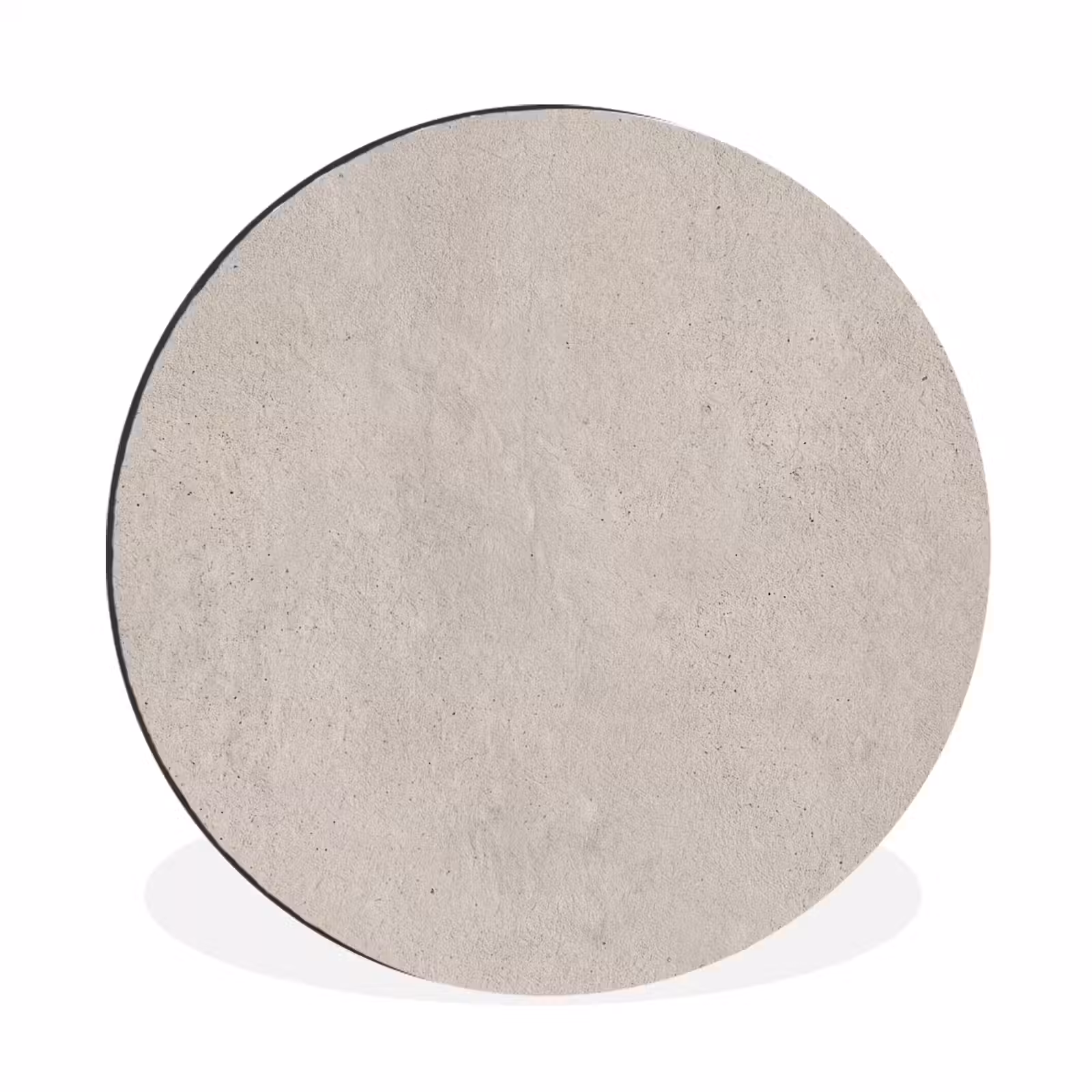 Wandcirkel - Aluminium - Textuur - Effen - Abstract - Beige — 1