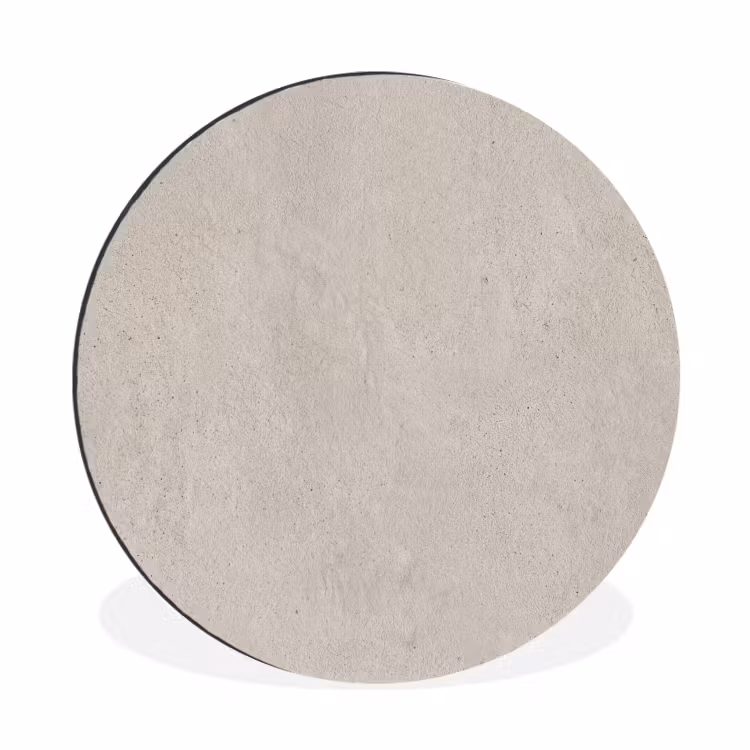 Wandcirkel - Aluminium - Textuur - Effen - Abstract - Beige — 1