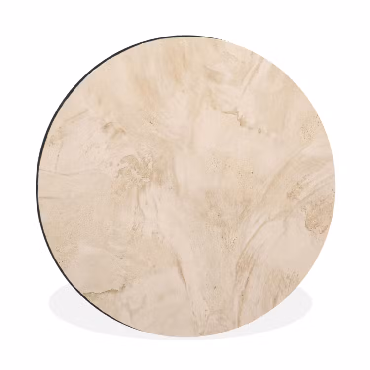 Wandcirkel - Aluminium - Textuur - Patroon - Abstract - Modern - Beige — 1