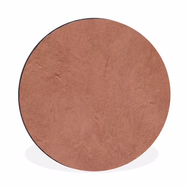 Wandcirkel - Aluminium - Textuur - Roodbruin - Grof - Modern — 1