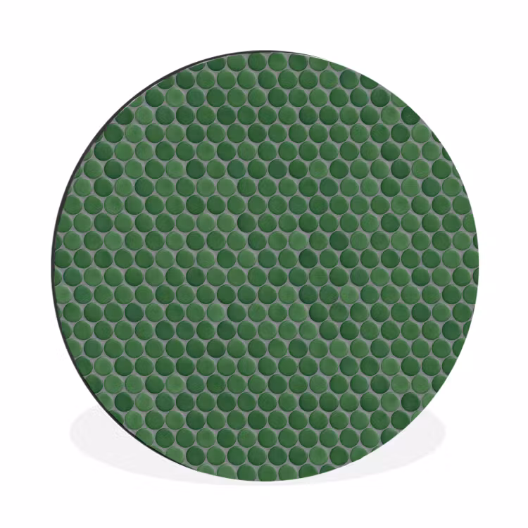 Wandcirkel - Aluminium - Penny - Mozaïek - Bosgroen - Green — 1