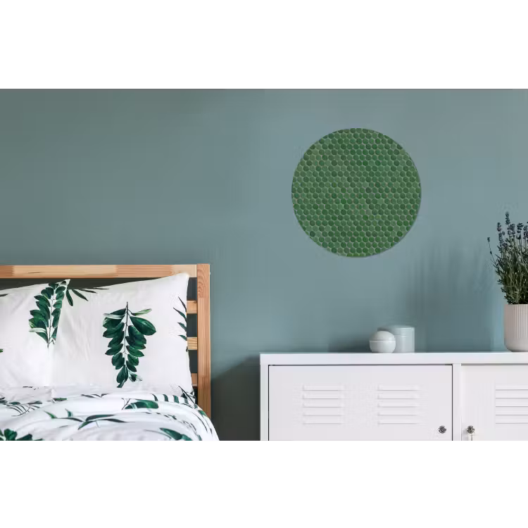Wandcirkel - Aluminium - Penny - Mozaïek - Bosgroen - Green — 4