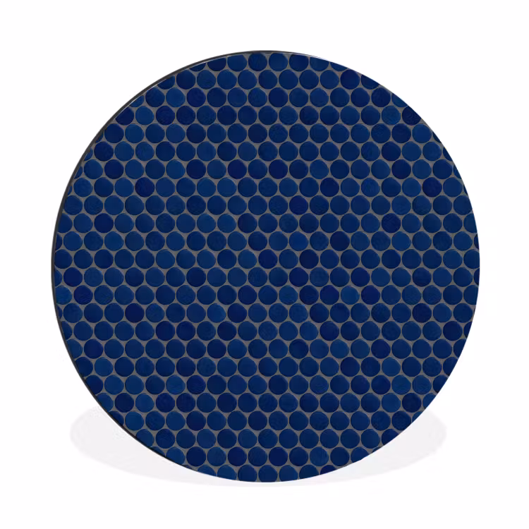 Wandcirkel - Aluminium - Penny - Mozaïek - Donkerblauw — 1