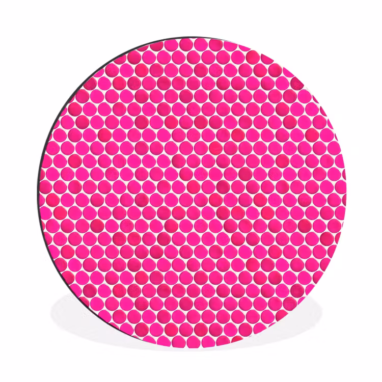 Wandcirkel - Aluminium - Penny - Mozaïek - Felroze — 1