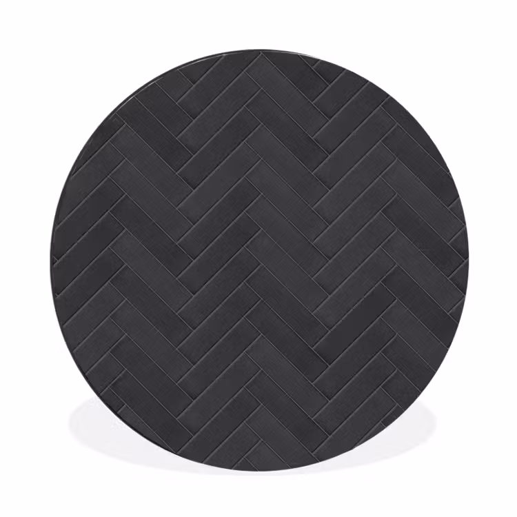 Wandcirkel - Aluminium - Visgraat - Wandtegel - Donkergrijs — 1