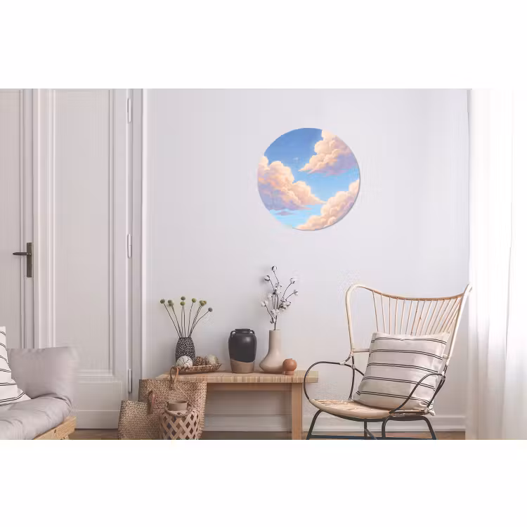Wandcirkel - Aluminium - Wolken - Lucht - Natuur - Blauw — 2