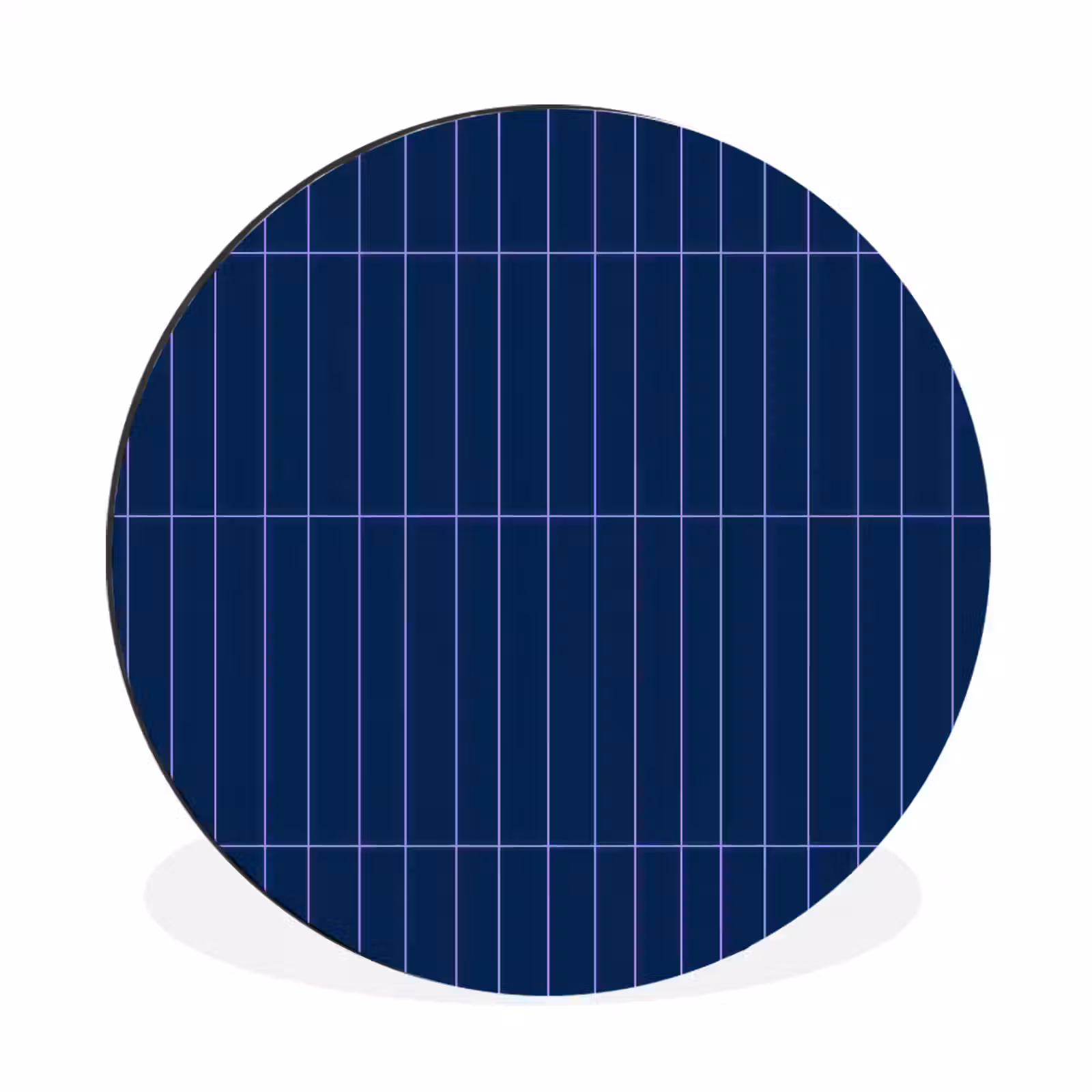 Wandcirkel - Aluminium - Tegels - Langwerpig - Blauw — 1