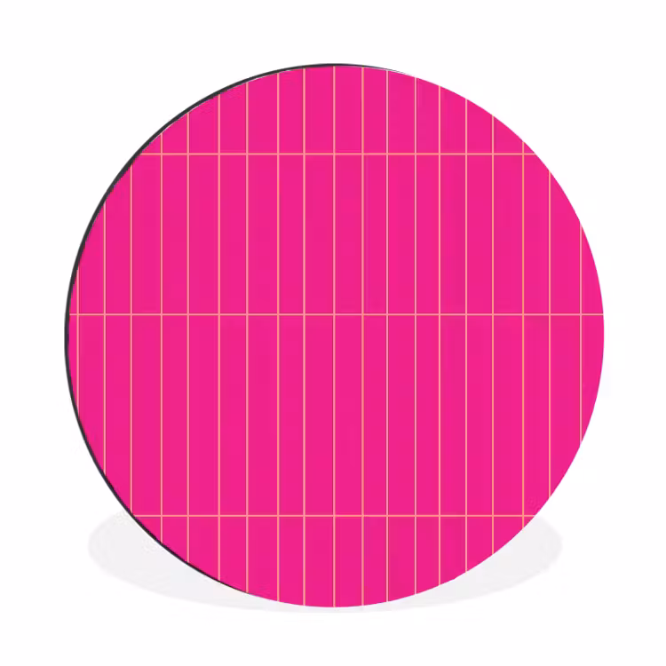 Wandcirkel - Aluminium - Patroon - Tegel - Magenta - Roze — 1