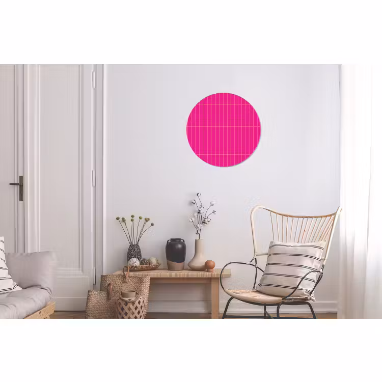 Wandcirkel - Aluminium - Patroon - Tegel - Magenta - Roze — 2