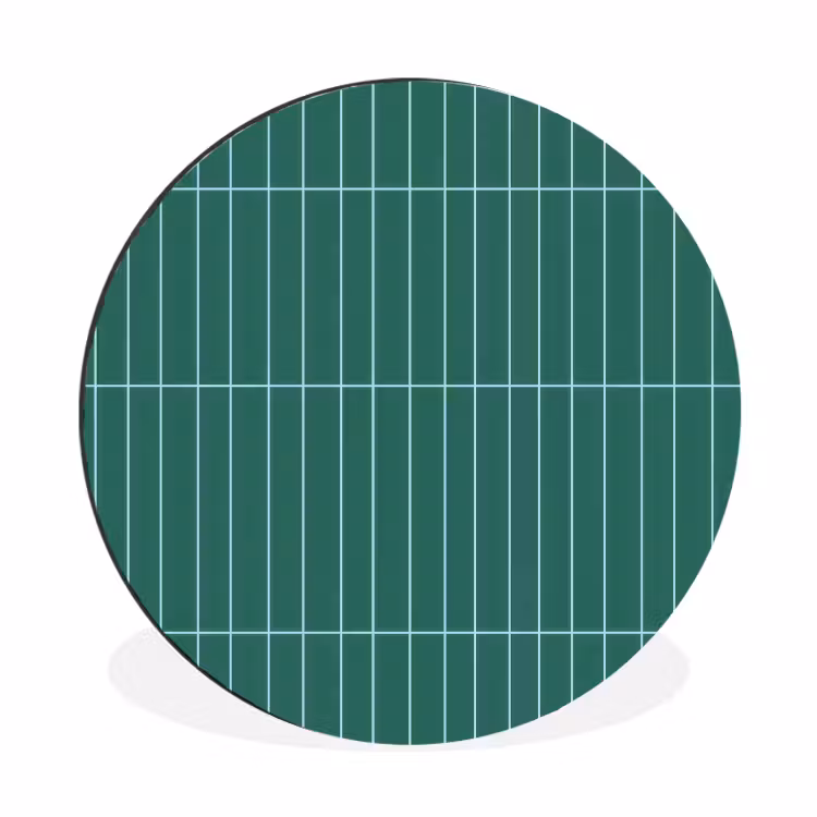 Wandcirkel - Aluminium - Patroon - Tegel - Saliegroen — 1