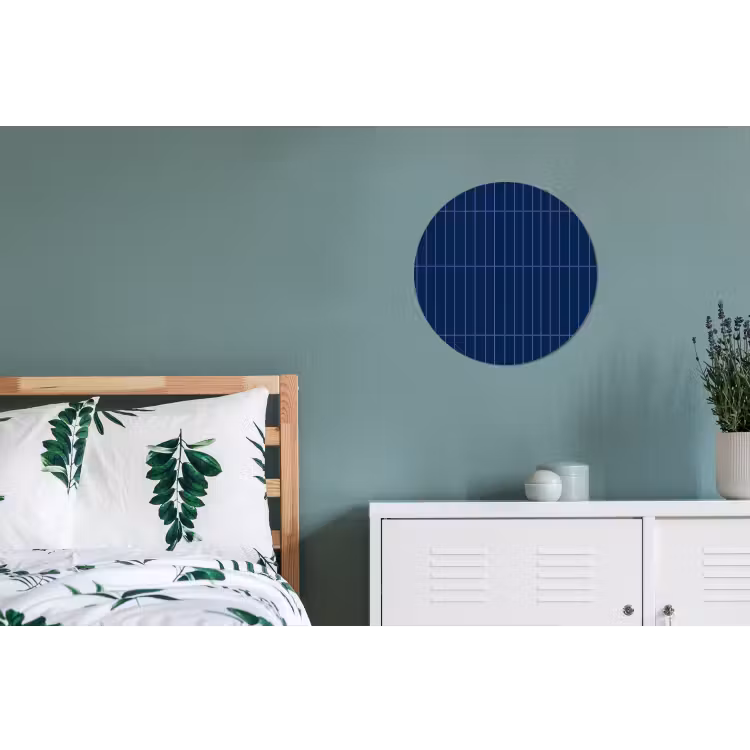 Wandcirkel - Aluminium - Tegels - Langwerpig - Blauw — 4