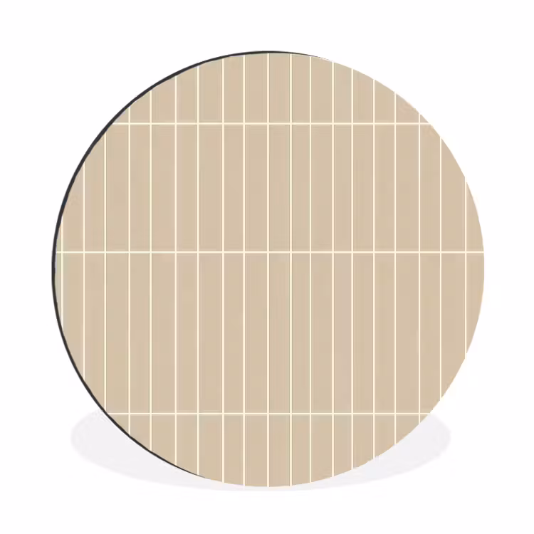 Wandcirkel - Aluminium - Verticaal - Wandtegel - Crème - Beige — 1
