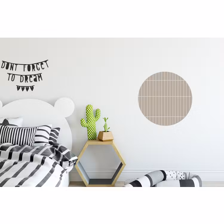 Wandcirkel - Aluminium - Verticaal - Wandtegel - Licht Beige — 5