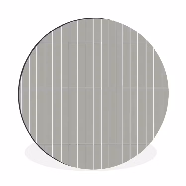 Wandcirkel - Aluminium - Wandtegel - Verticaal - Lichtgrijs — 1