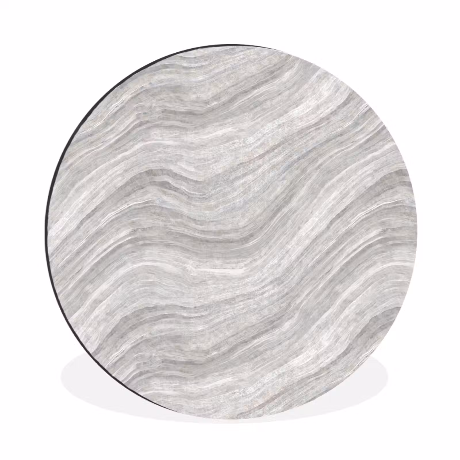 Wandcirkel - Aluminium - Patroon - Helder - Wit - Grijs — 1