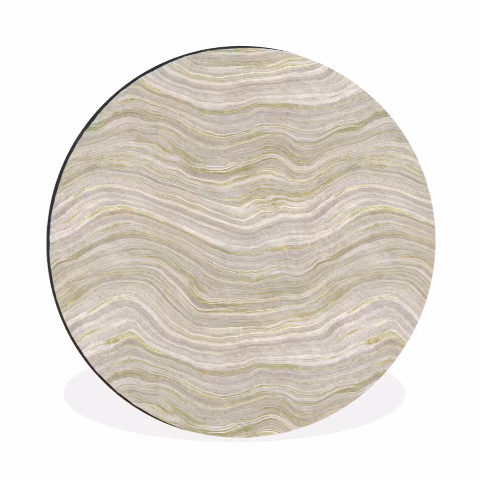Wandcirkel - Aluminium - Patroon - Sereen - Groen — 1