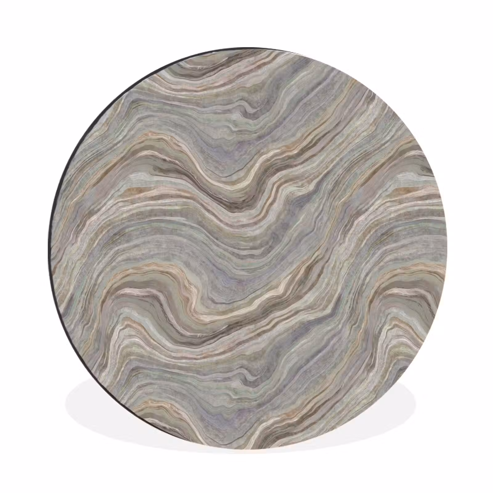 Wandcirkel - Aluminium - Patroon - Sereen - Paars - Groen — 1