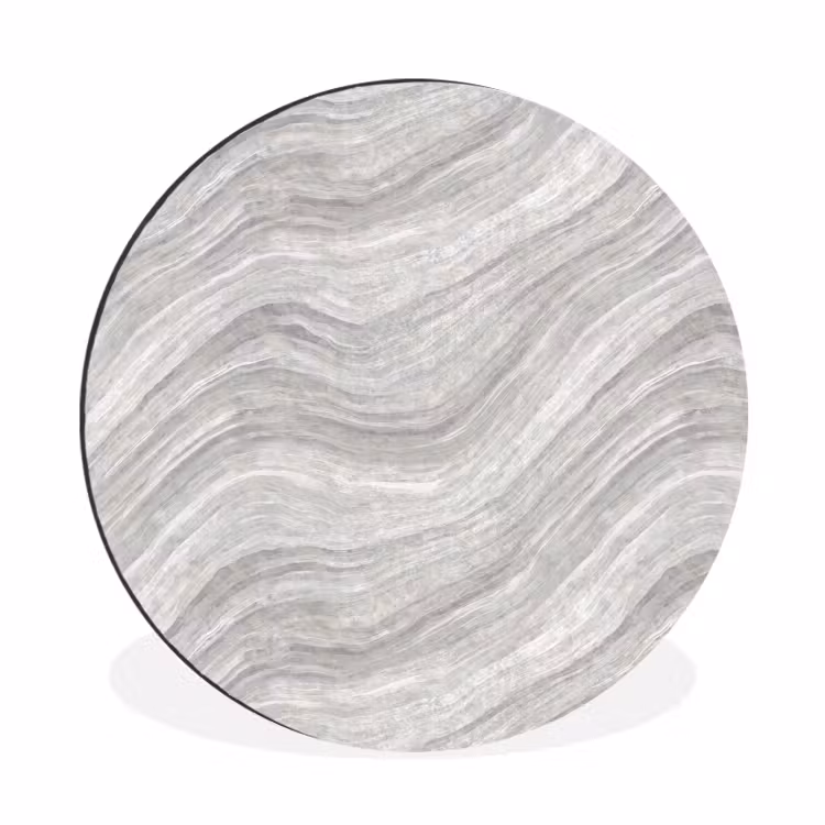 Wandcirkel - Aluminium - Patroon - Helder - Wit - Grijs — 1