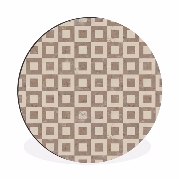 Wandcirkel - Aluminium - Patroon - Marmer - Beige — 1