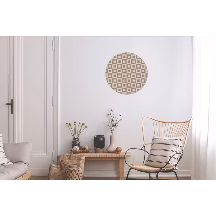 Wandcirkel - Aluminium - Patroon - Marmer - Beige — 2