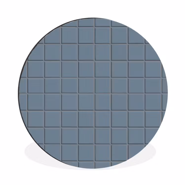 Wandcirkel - Aluminium - Patroon - Tegel - Blauwgrijs — 1