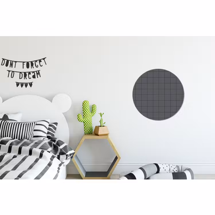 Wandcirkel - Aluminium - Patroon - Tegel - Grafiet - Grijs — 5