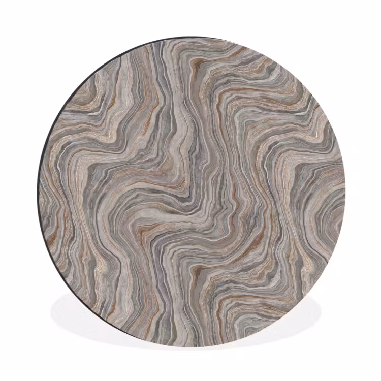 Wandcirkel - Aluminium - Patroon - Textuur - Grijs — 1