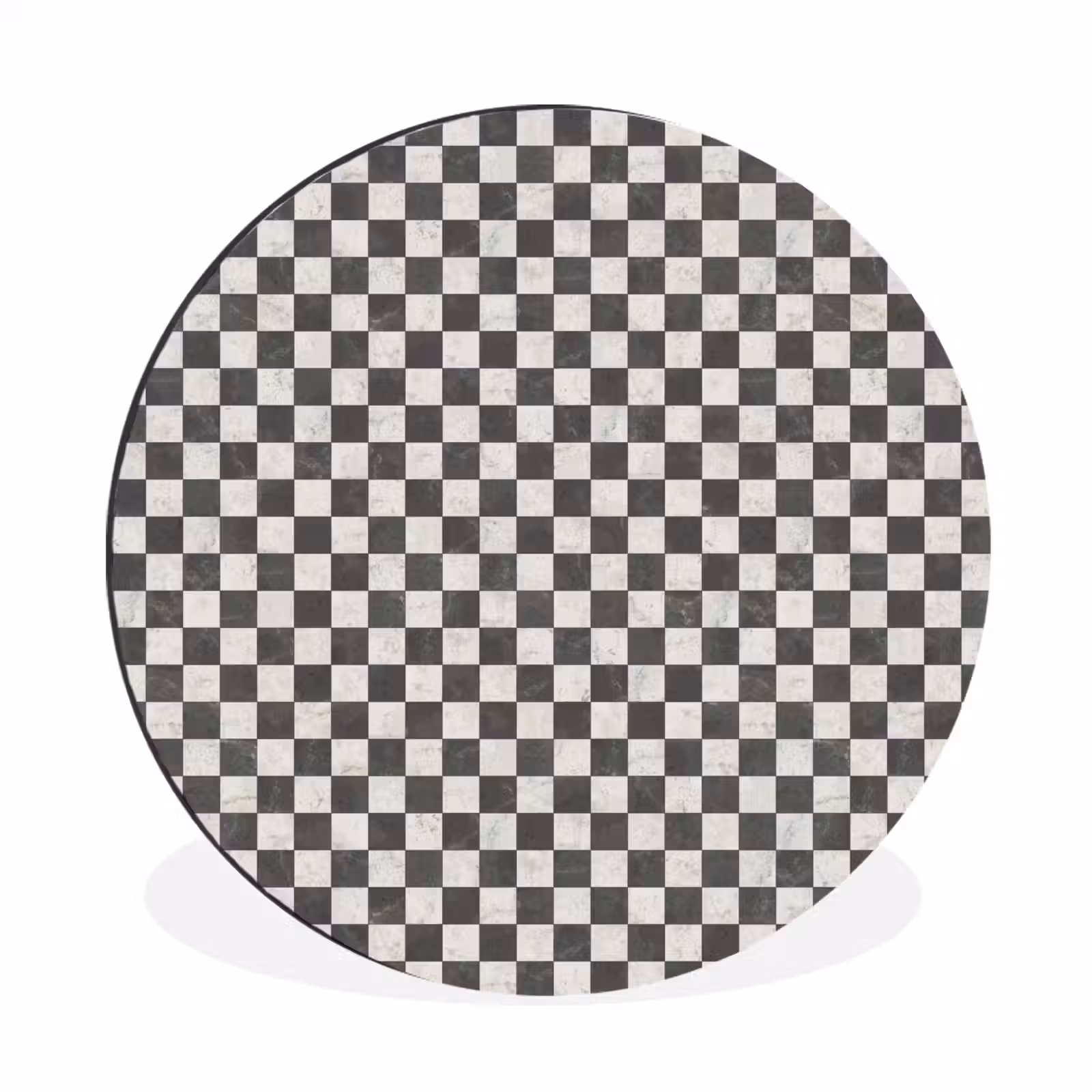 Wandcirkel - Aluminium - Marmer - Patroon - Grijs — 1