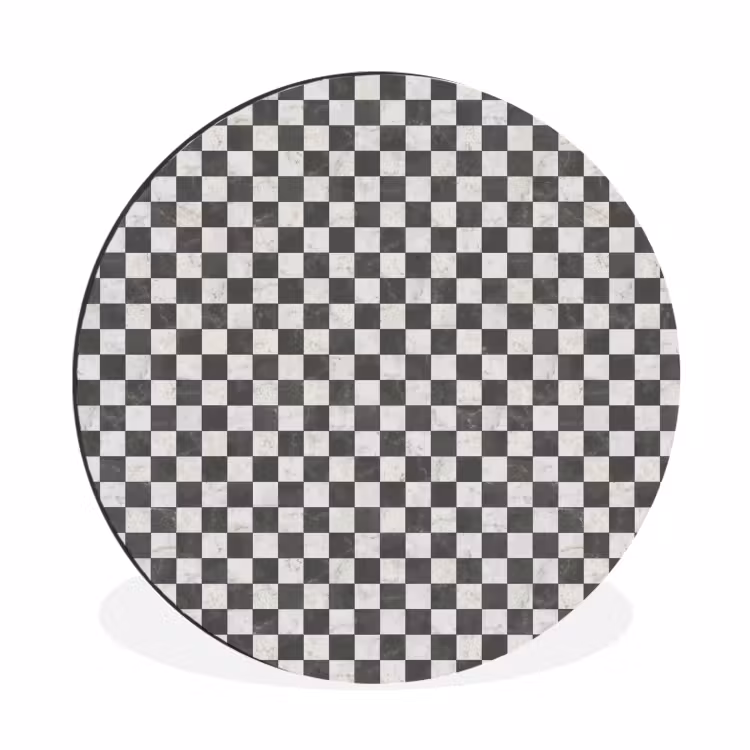 Wandcirkel - Aluminium - Marmer - Patroon - Grijs — 1