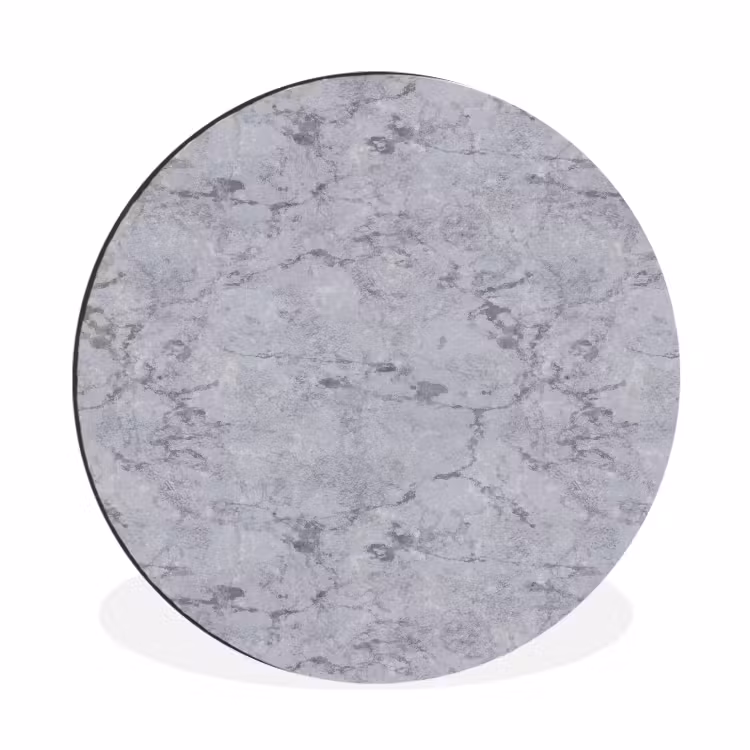 Wandcirkel - Aluminium - Marmerplaat - Patroon - Grijs — 1