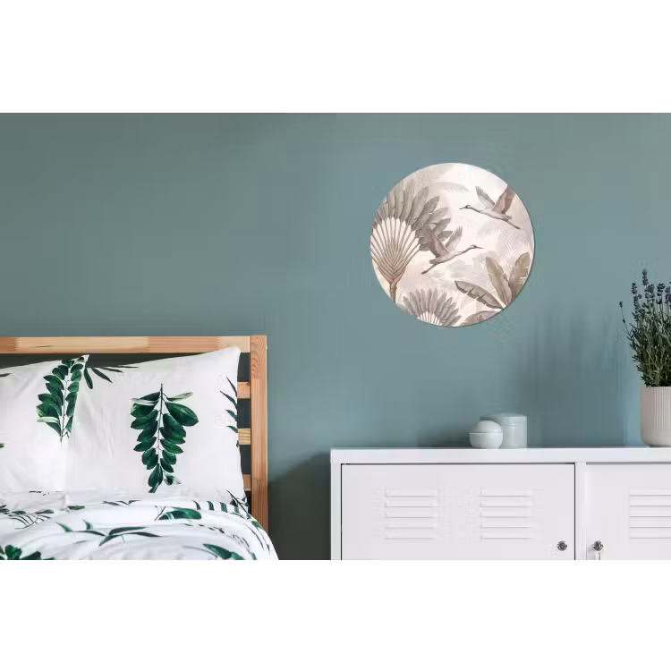 Wandcirkel - Aluminium - Vogel - Tropisch - Jungle - Natuur - Beige — 4
