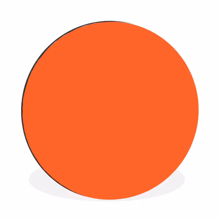 Wandcirkel - Aluminium - Vivid - Amber - Oranje — 1