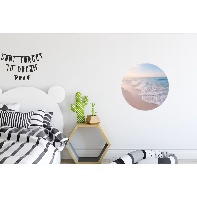 Wandcirkel - Aluminium - Zee - Golven - Strand - Natuur - Wit — 5