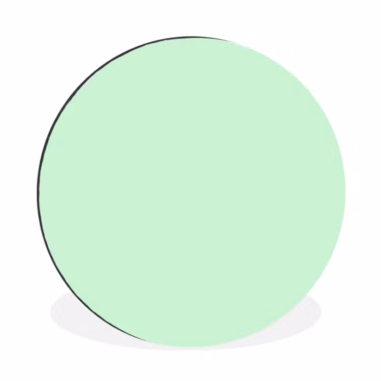 Wandcirkel - Aluminium - Pale - Mint - Groen — 1