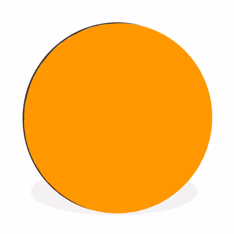 Wandcirkel - Aluminium - Warm - Ochre - Oranje — 1