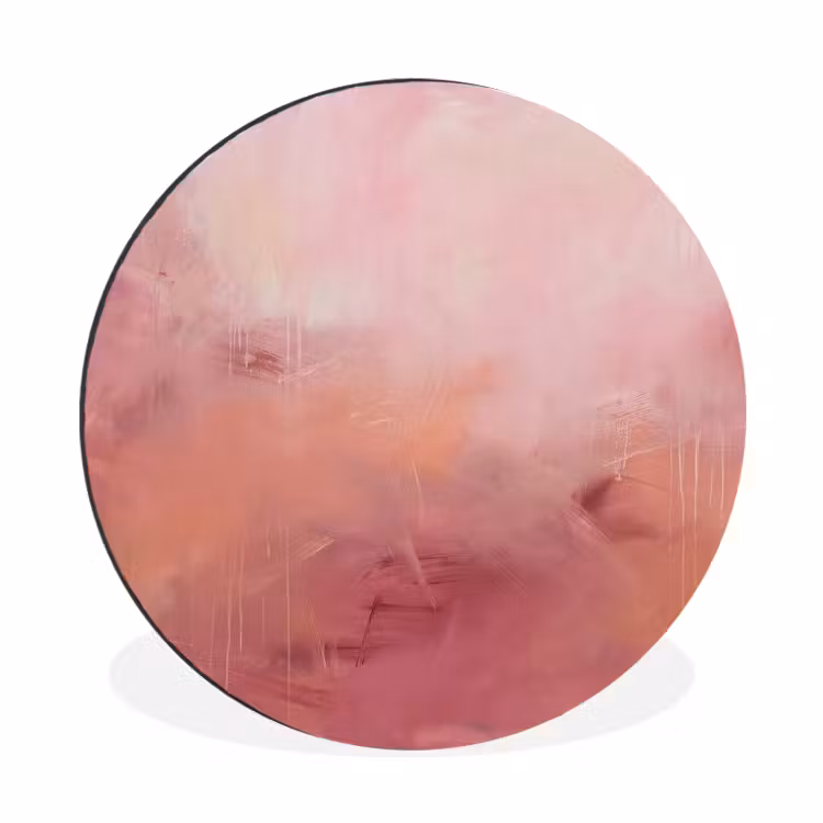 Wandcirkel - Aluminium - Kunst - Vloeiend - Pastel - Abstract — 1