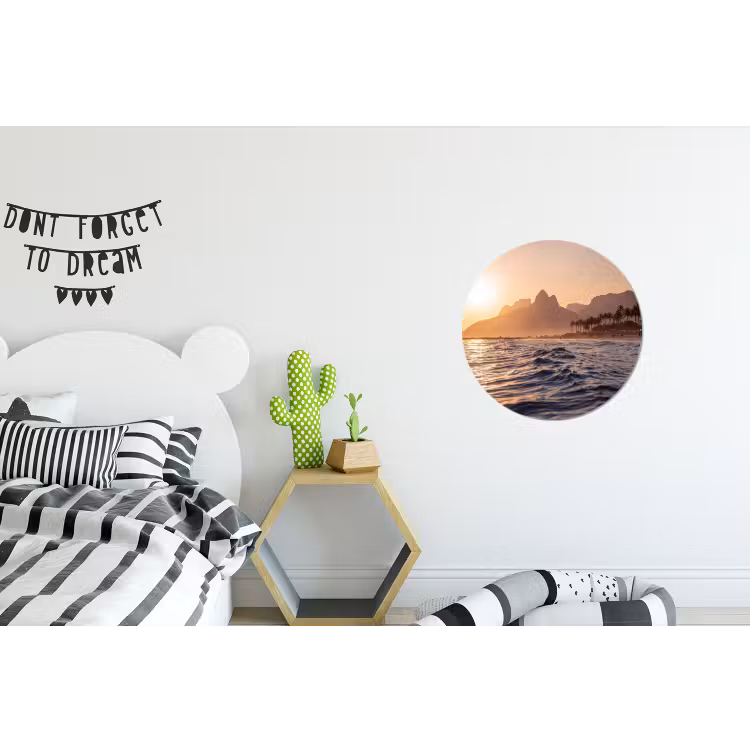 Wandcirkel - Aluminium - Zee - Golven - Zonsondergang - Kust - Goud — 5