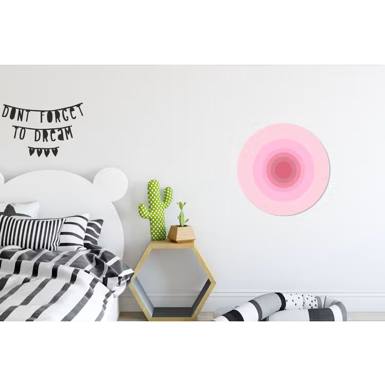 Wandcirkel - Aluminium - Patroon - Cirkels - Abstract - Roze - Modern — 5