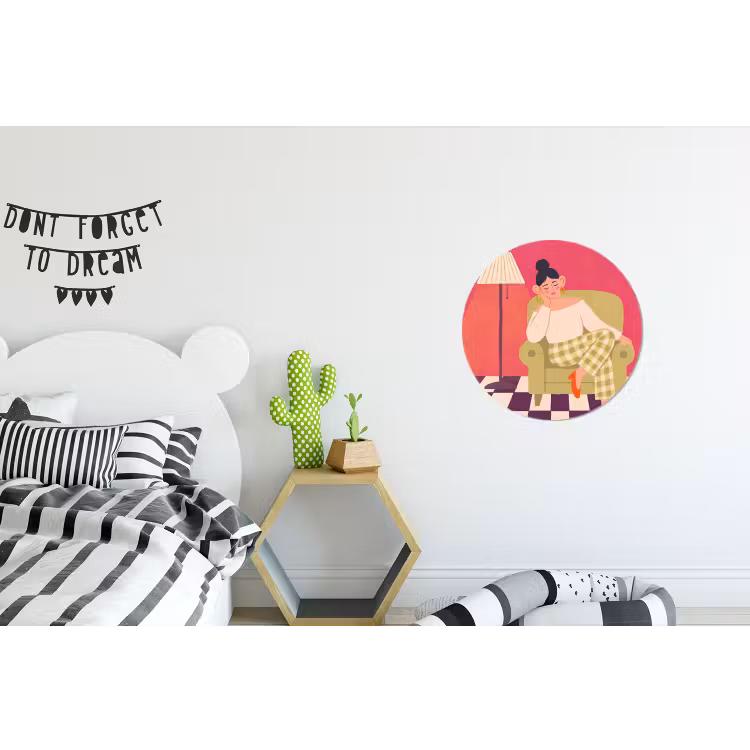 Wandcirkel - Aluminium - Vrouw - Rust - Interieur - Modern - Kunst — 5