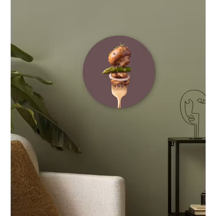Wandcirkel - Glas - Eten - Gestapeld - Vork — 3