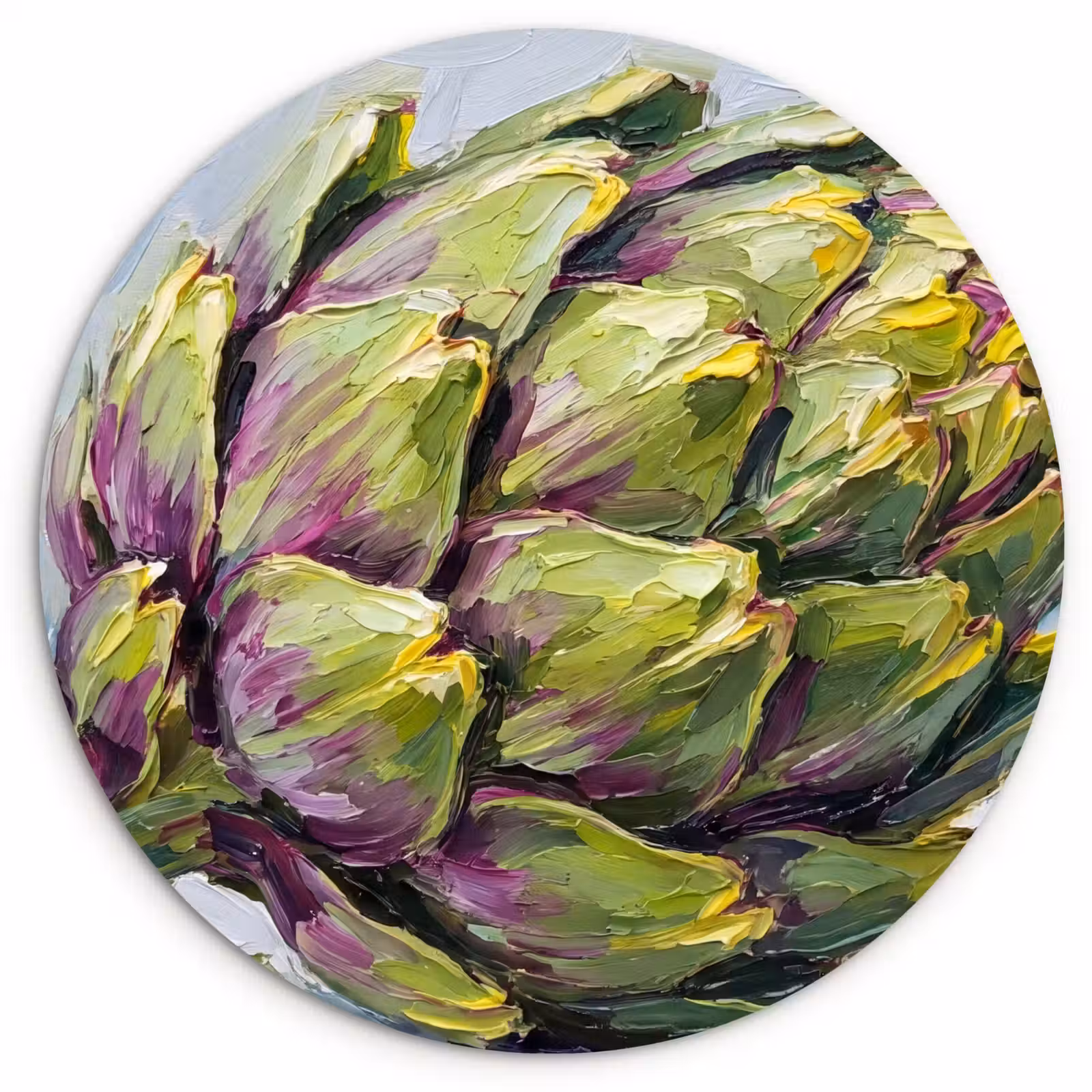 Wandcirkel - Glas - Eten - Artisjok - Modern — 1