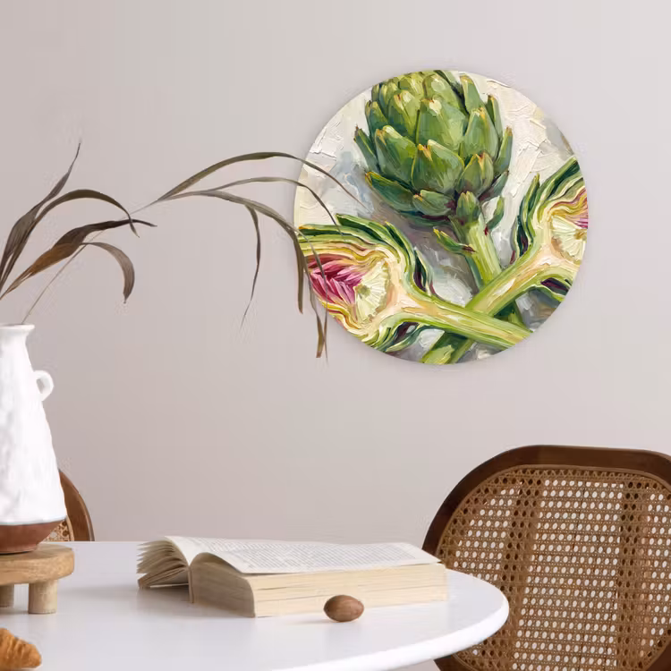Wandcirkel - Glas - Artisjok - Citroen - Eten — 4