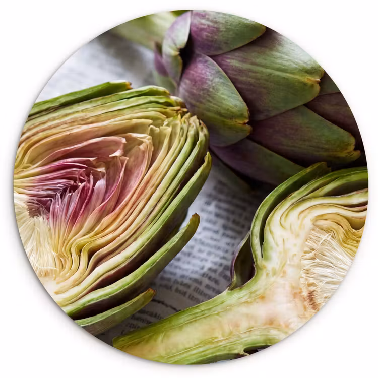 Wandcirkel - Glas - Artisjok - Doorgesneden - Eten — 1