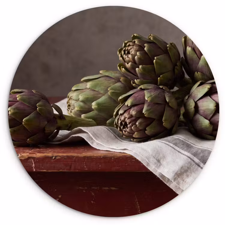 Wandcirkel - Glas - Artisjok - Eten - Rustiek — 1
