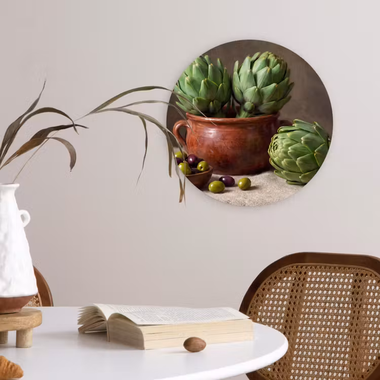 Wandcirkel - Glas - Artisjokken - Olijven - Eten — 4