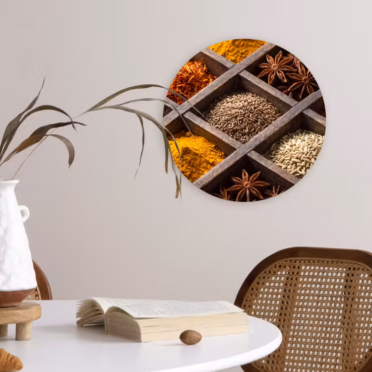 Wandcirkel - Glas - Kruiden - Houten - Eten — 4